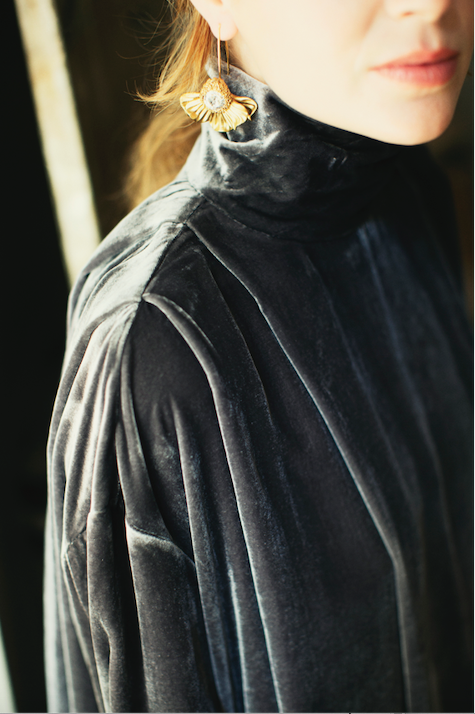 Conjunto Mater Gris terciopelo