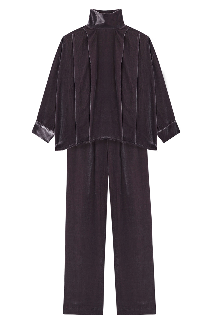 Conjunto Mater Gris terciopelo